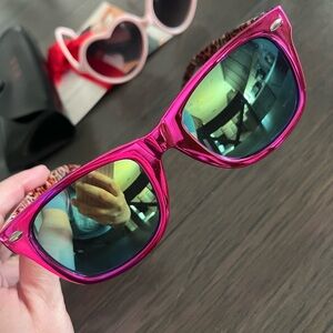 Maurices Pink Sunglasses with Blue Lenses